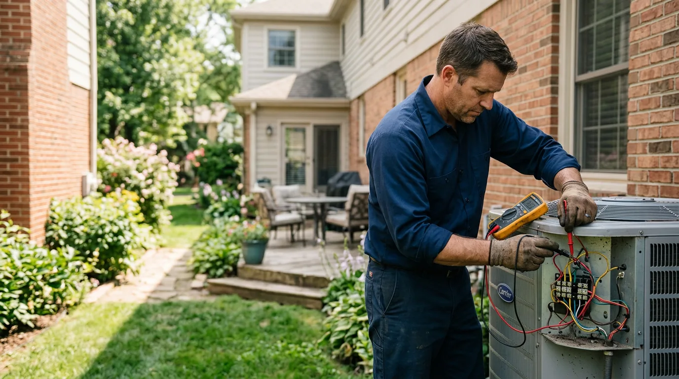 HVAC technician working near White Cottage, OH
